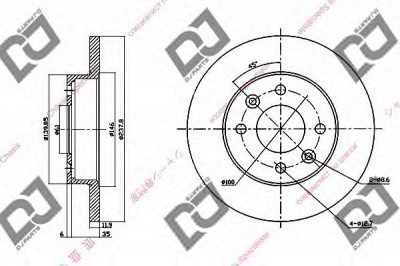 DJ PARTS bd1273 -  Тормозной диск